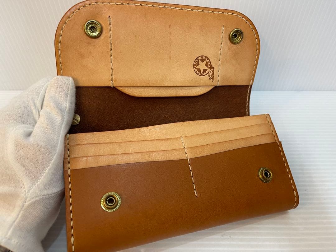 (美品) ラッキージョン オイルレザーウォレット OWTH1-CAMEL