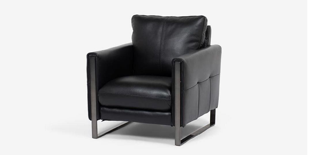 アームチェア L/S 58N（エルエス58） 本革 #J-023C ブラック色