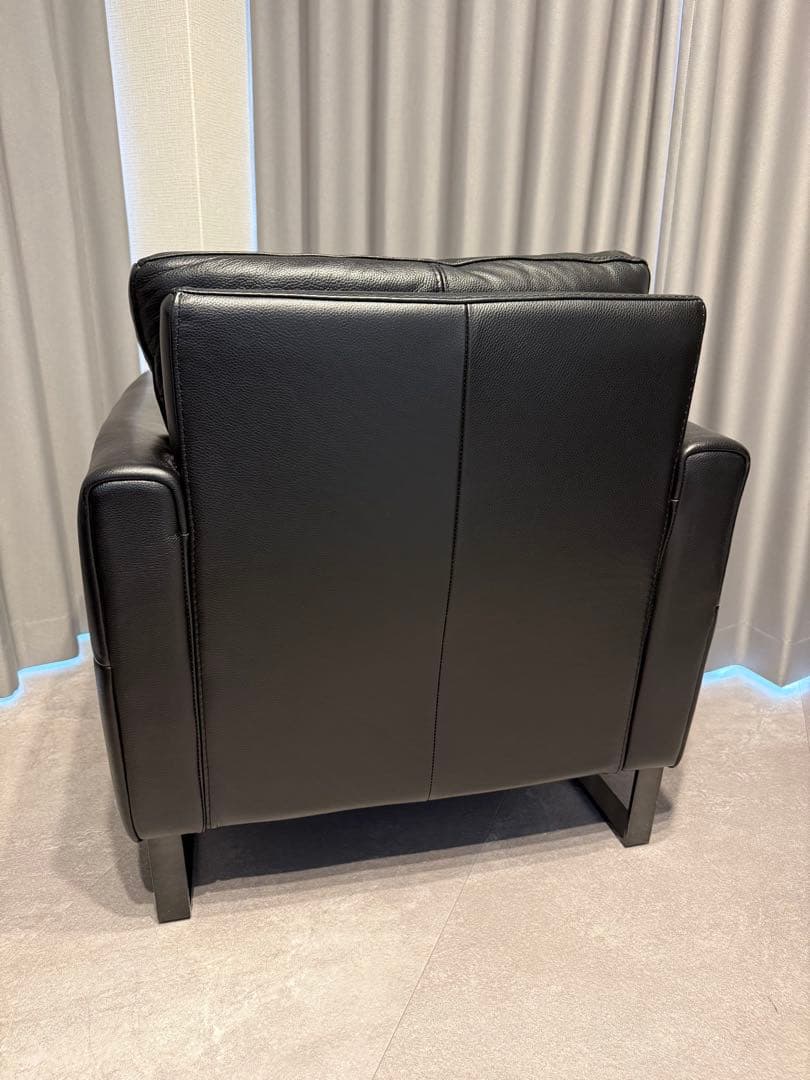 アームチェア L/S 58N（エルエス58） 本革 #J-023C ブラック色