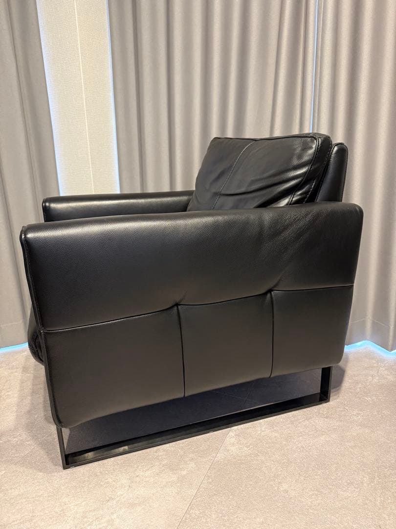 アームチェア L/S 58N（エルエス58） 本革 #J-023C ブラック色