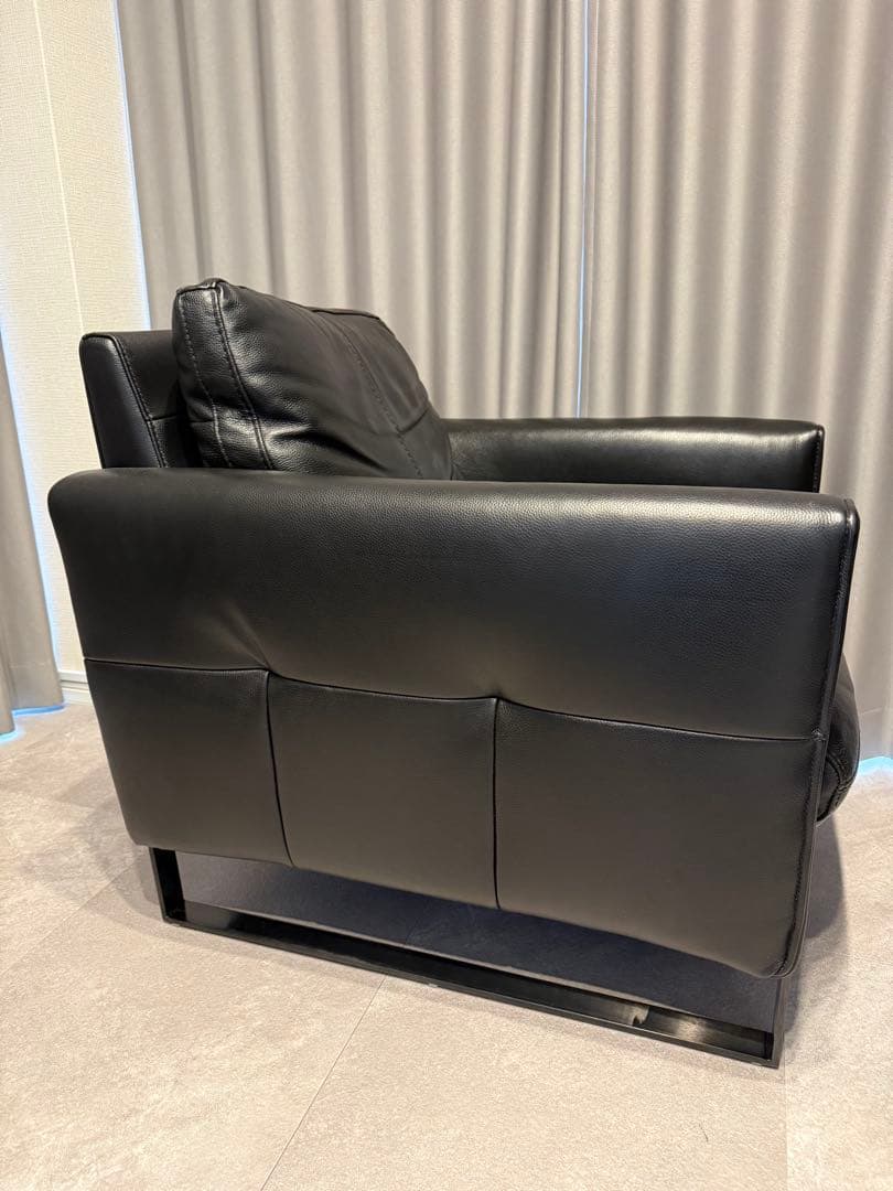 アームチェア L/S 58N（エルエス58） 本革 #J-023C ブラック色