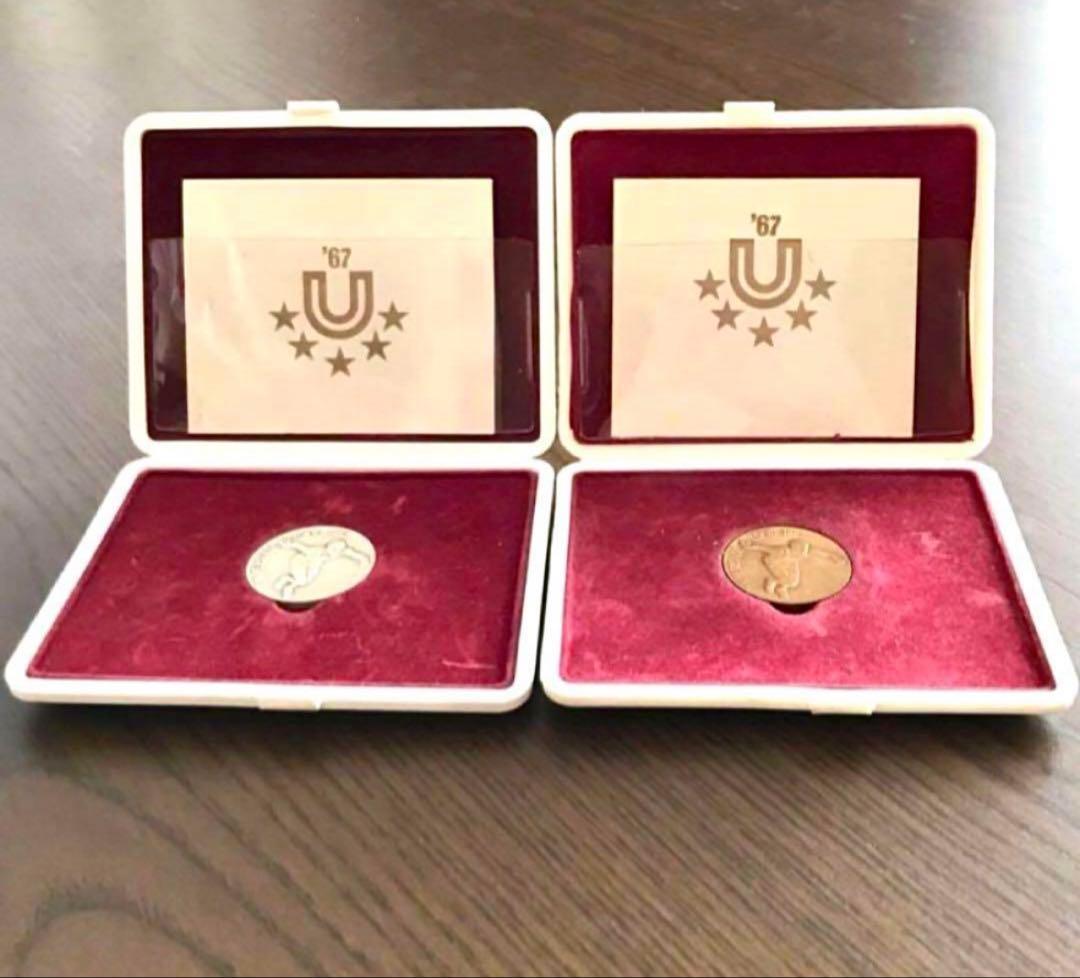 【美品】1967年 ユニバーシアード東京大会記念 銀メダル・銅メダル ④