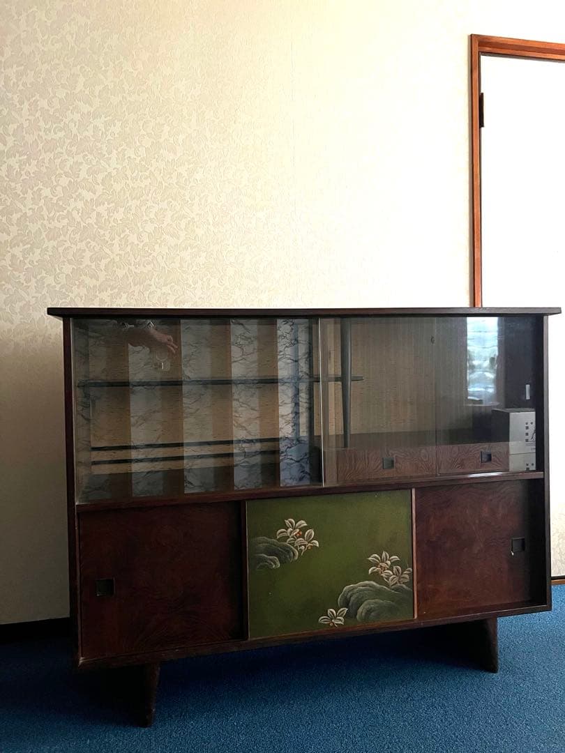 水屋箪笥/レトロな木製キャビネット