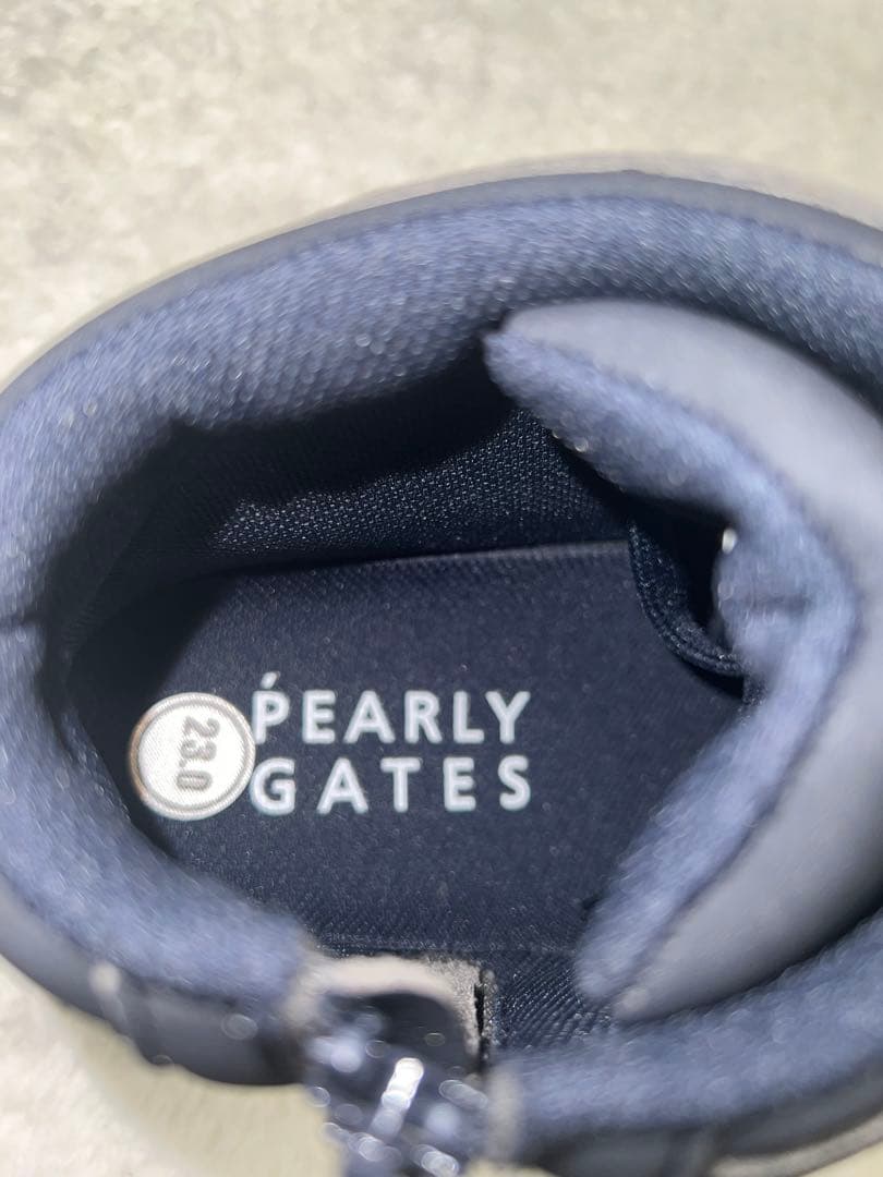 【新品】 パーリーゲイツ ミドルカット ゴルフシューズ ネイビー 23cm