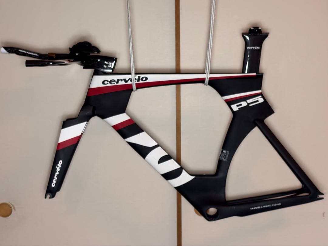 【送料無料】Cervelo P5-six フレームセット+ハンドル TTバイク