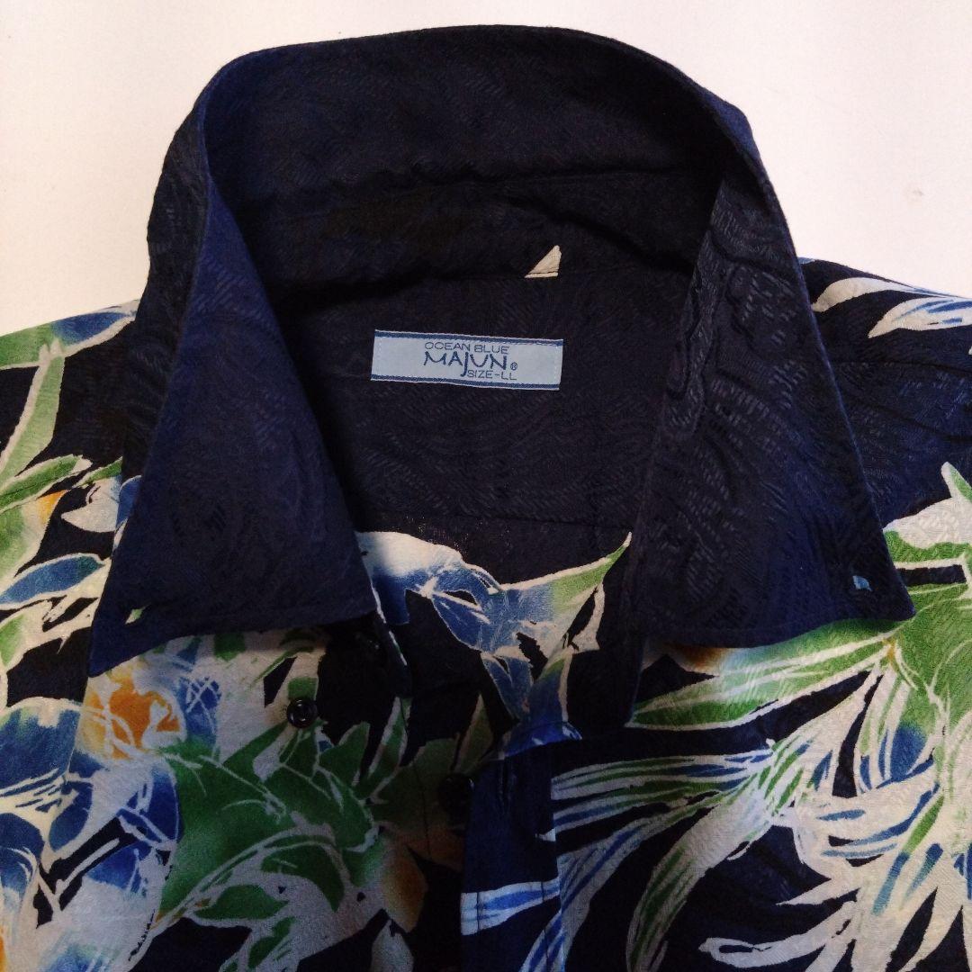 **K**men's MAJUN ノーアイロン かりゆしウェアLLサイズ