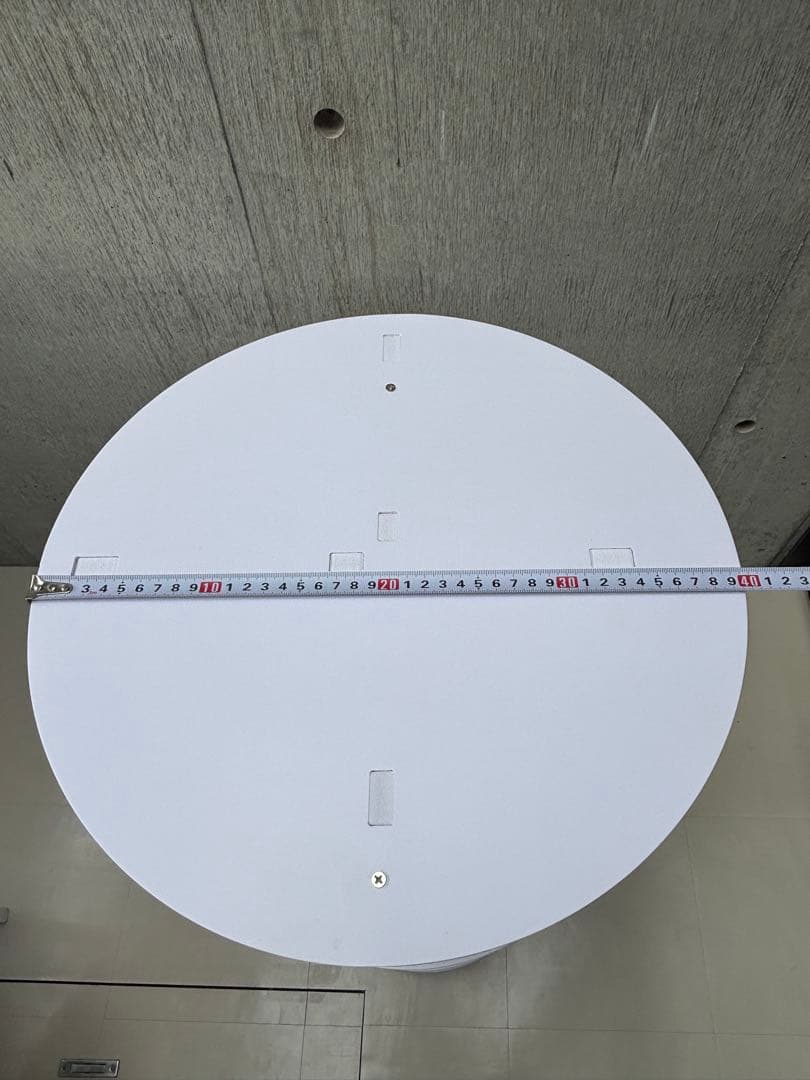 円柱型ホワイト4段本棚