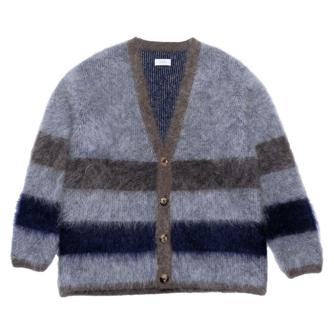 【未使用品】COVER L SIX Mohair Cardigan Stripe