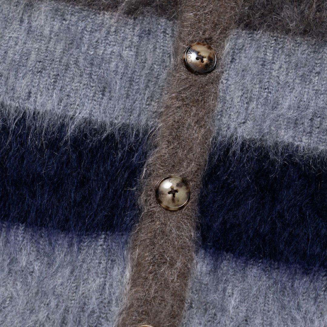 【未使用品】COVER L SIX Mohair Cardigan Stripe