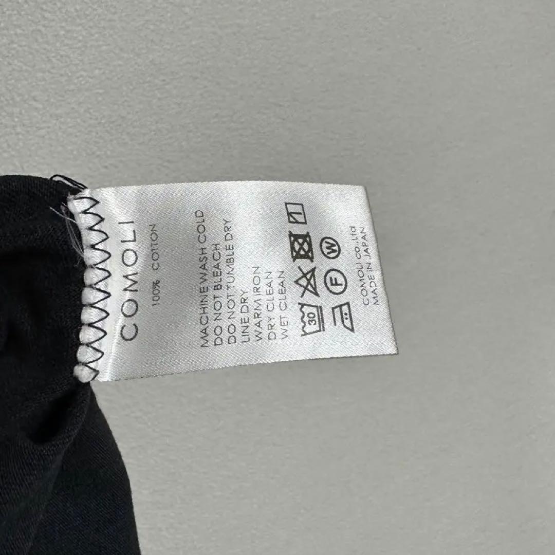 comoli 空紡天竺長袖クルー size2 ブラック
