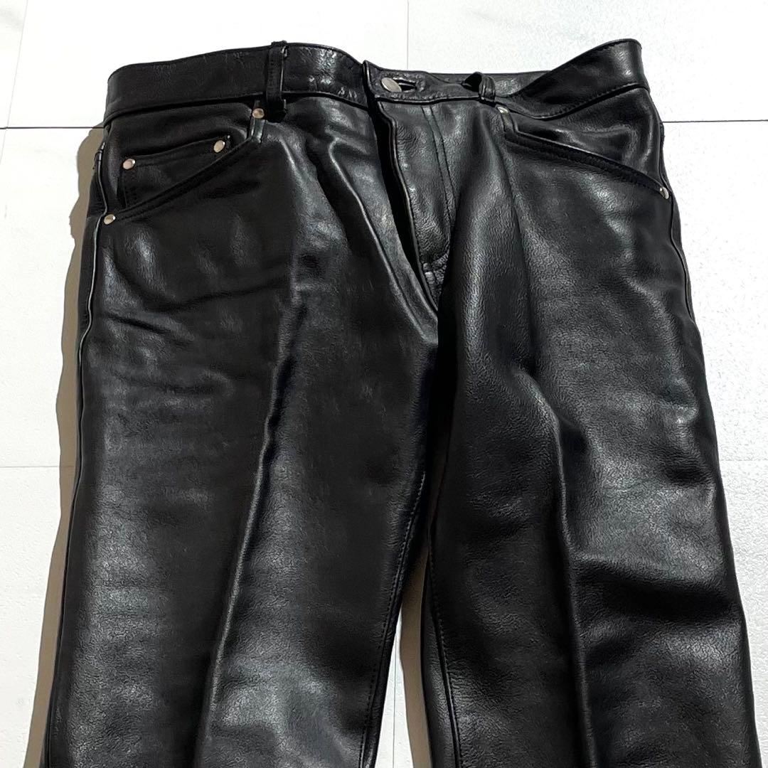 入手困難✨ デグナー DEGNER レザーパンツ カウレザー 牛革 ブラック