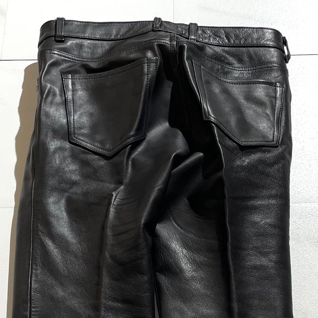 入手困難✨ デグナー DEGNER レザーパンツ カウレザー 牛革 ブラック
