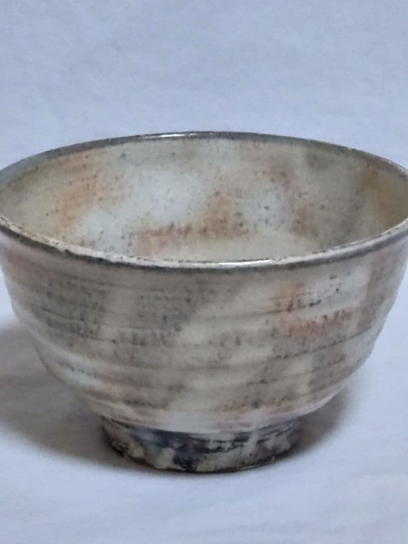 茶道具　京焼　祥雲窯　原清和造　粉引茶碗