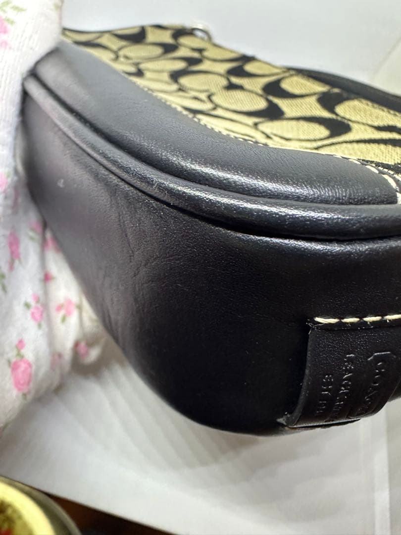 専用 美品 COACH アクセサリーポーチ シグネチャー キャンバス