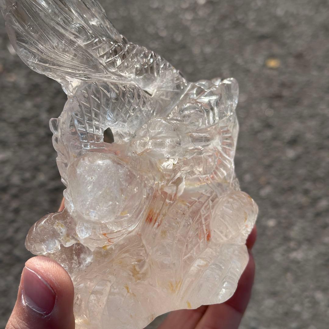 天然石水晶の龍　置物　ご購入前に在庫確認必要G.218