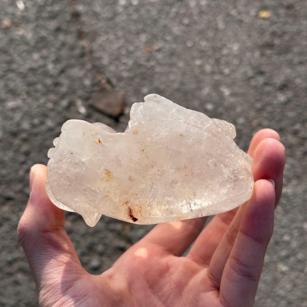 天然石水晶の龍　置物　ご購入前に在庫確認必要G.218