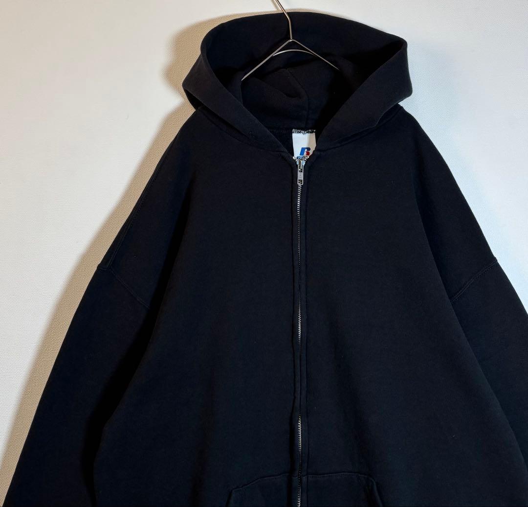 RUSSELL ATHLETIC　無地　裏起毛　メキシコ製　ジップアップパーカー