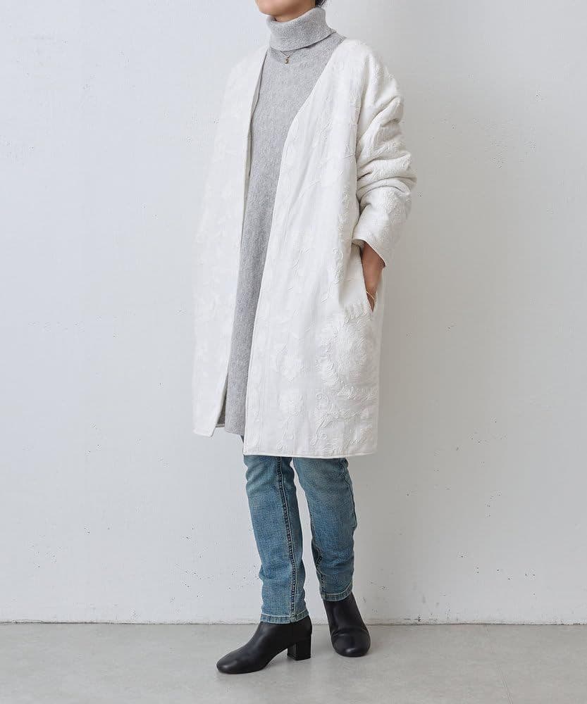 専用　 ボタニカル刺繍コクーンコート