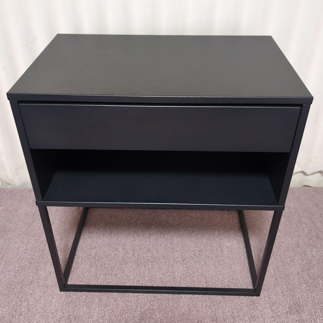 値下げIKEA VIKHAMMER サイドテーブル 黒