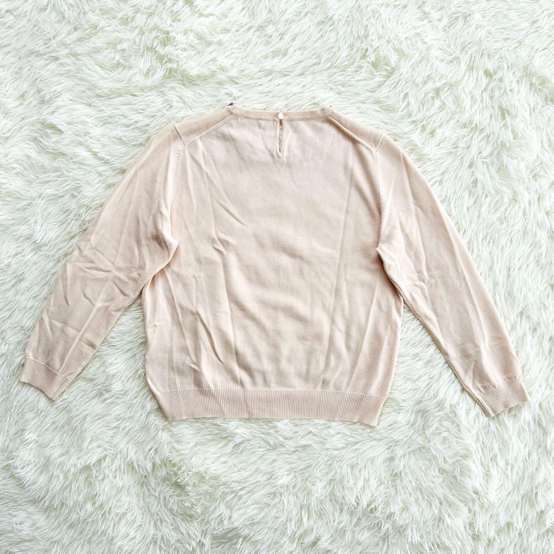 【新品未使用・タグ付】ANAYI アナイ ビジュー装飾 ニット 七分袖 M 38