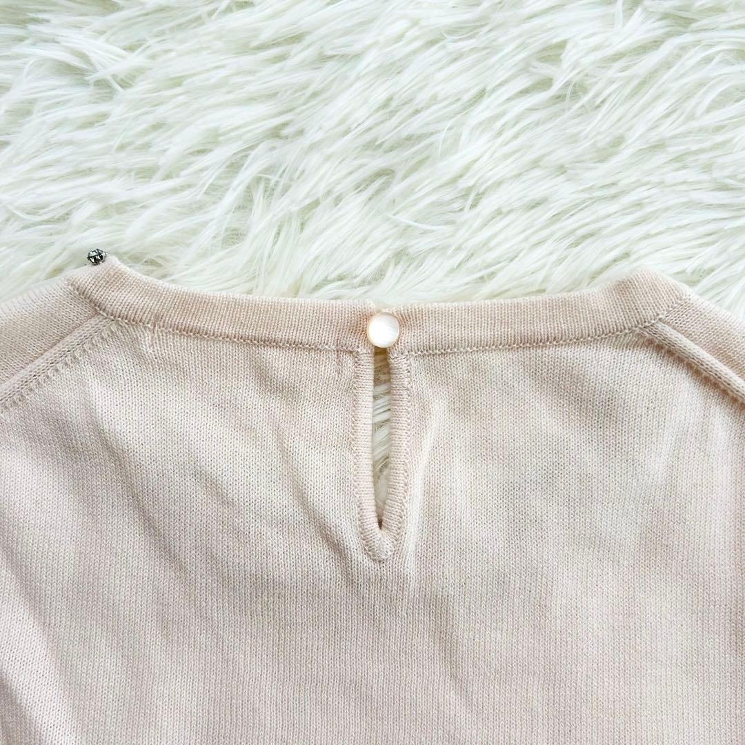 【新品未使用・タグ付】ANAYI アナイ ビジュー装飾 ニット 七分袖 M 38