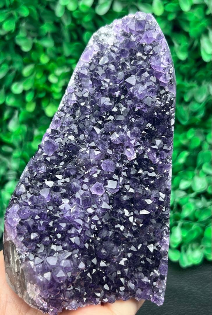 ミニアメジストドーム　濃紫　ウルグアイ産　高品質原石　美品　紫水晶　置物