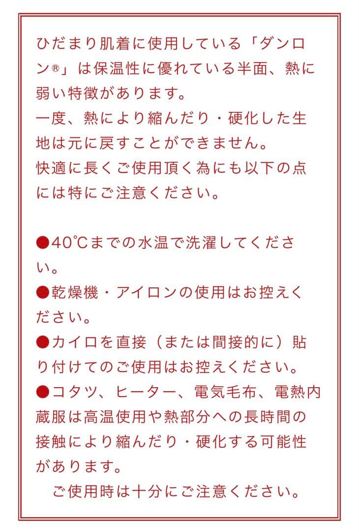 未使用品 ひだまりダンロン Uネック 下着セット Lサイズ