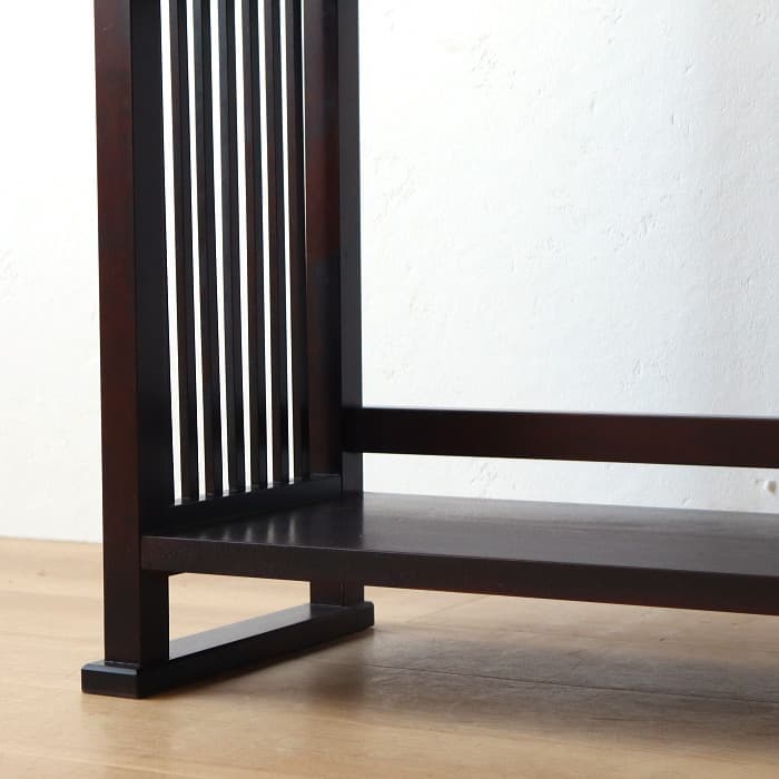 北海道民芸家具 オープンラック カバ材 3段ラック 日本製