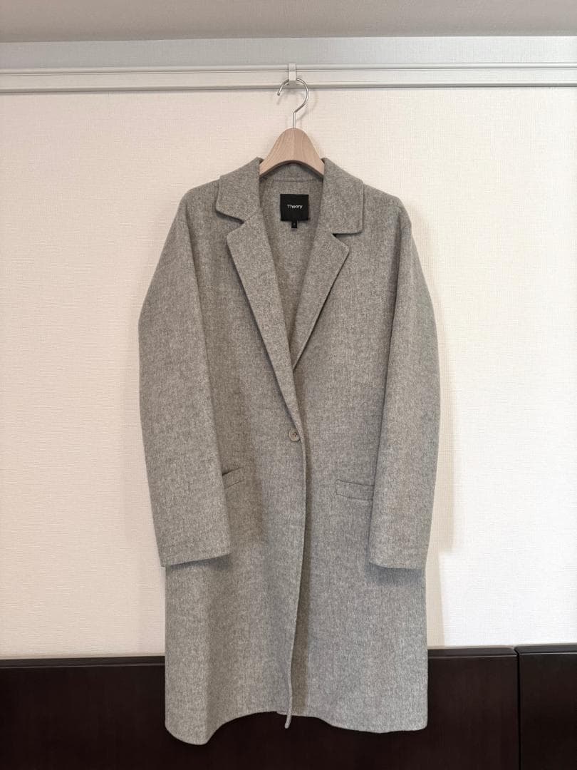 Theory ダブルフェイス チェスターコート オーバーサイズ P グレー