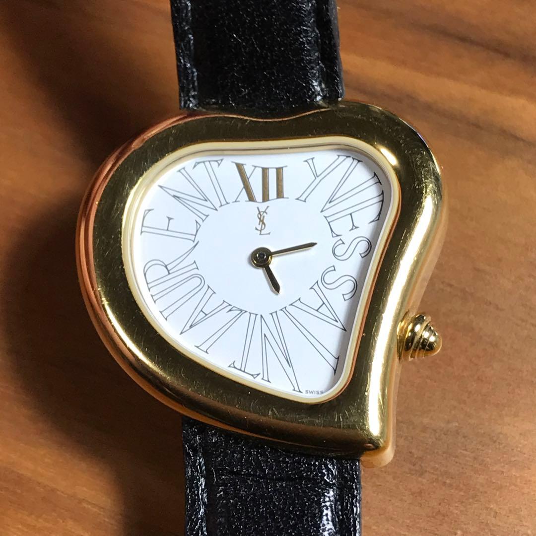 YSL / イヴ・サンローラン レディース クォーツ 腕時計 ハート シェイプ