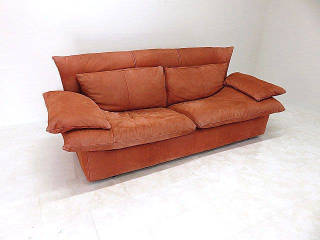 希少品　イタリア　Giovanni Erba & Co. 本革3人掛けソファ