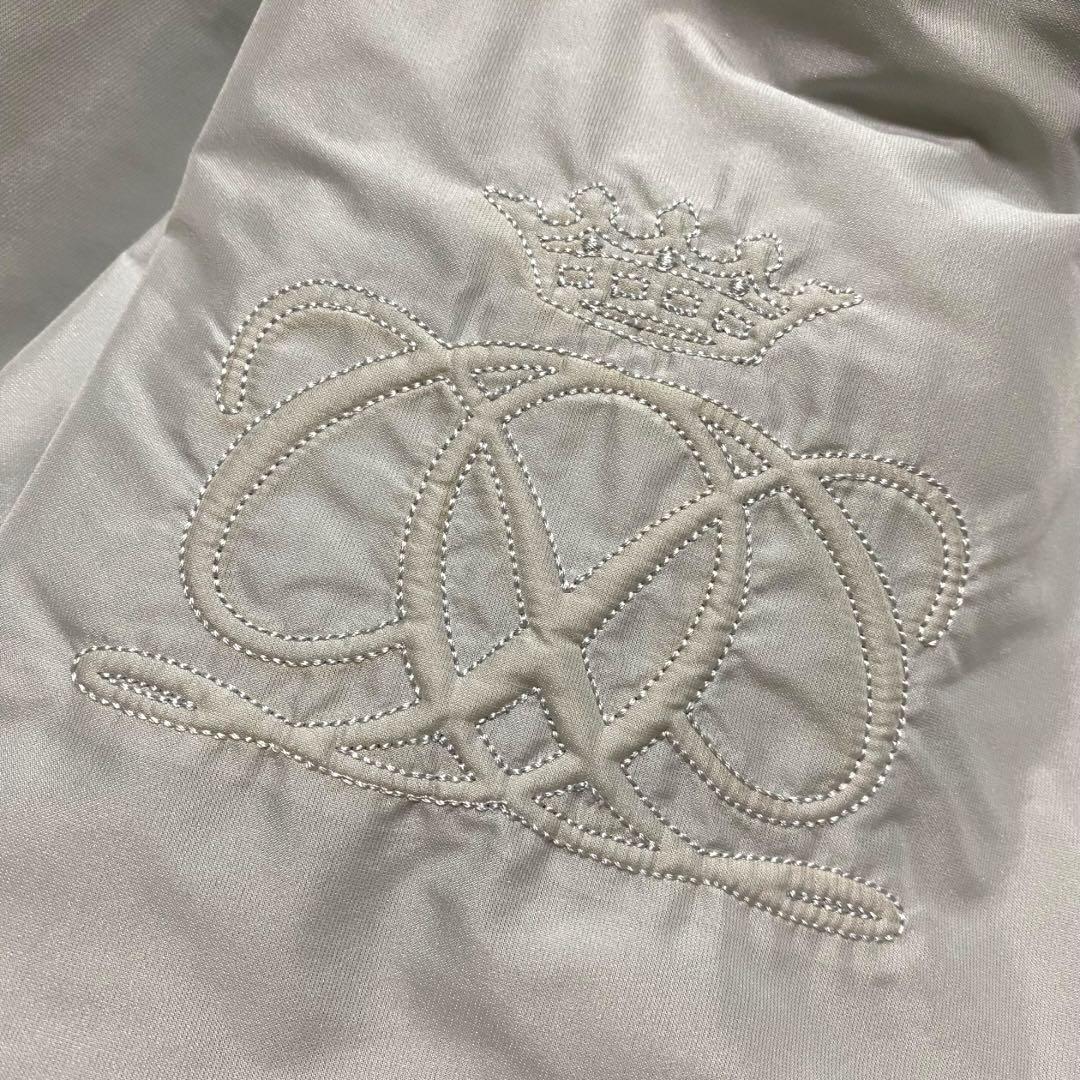 タグ付き　Drawer ドゥロワー ノーカラー ロングコート　撥水　ロゴ刺繍　S