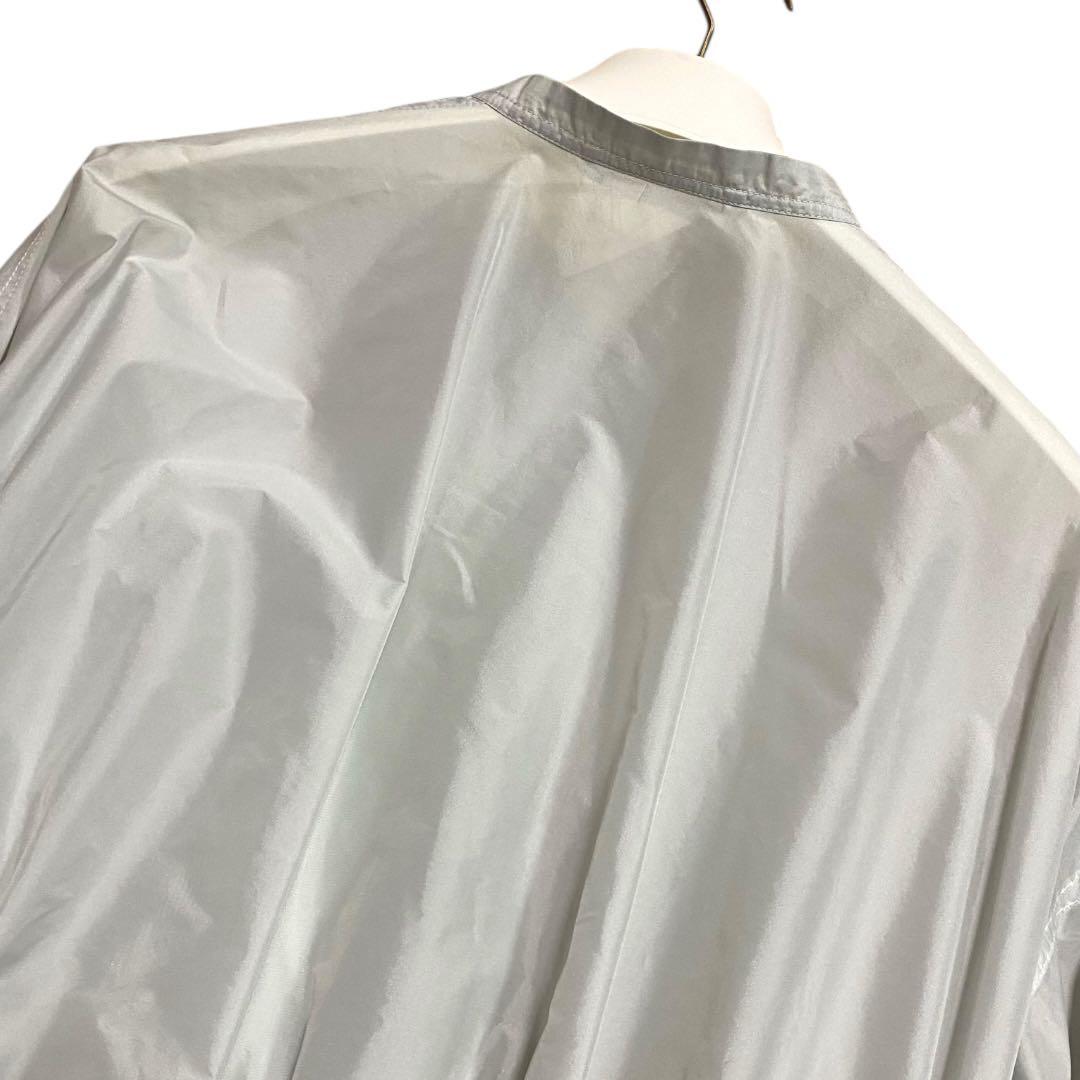 タグ付き　Drawer ドゥロワー ノーカラー ロングコート　撥水　ロゴ刺繍　S