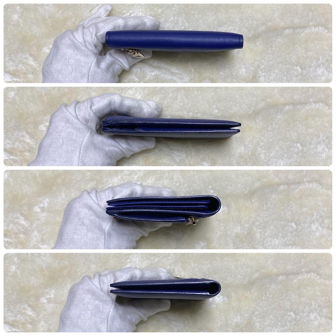 未使用保管品✨ポールスミスミニ財布カードケース青レザーミニクーパー箱&保存袋付き