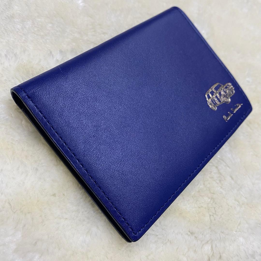 未使用保管品✨ポールスミスミニ財布カードケース青レザーミニクーパー箱&保存袋付き