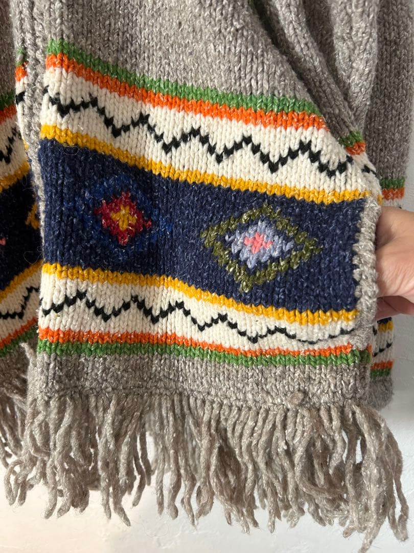 エグアドル　ニット　フードパーカー　itimi toro otoe