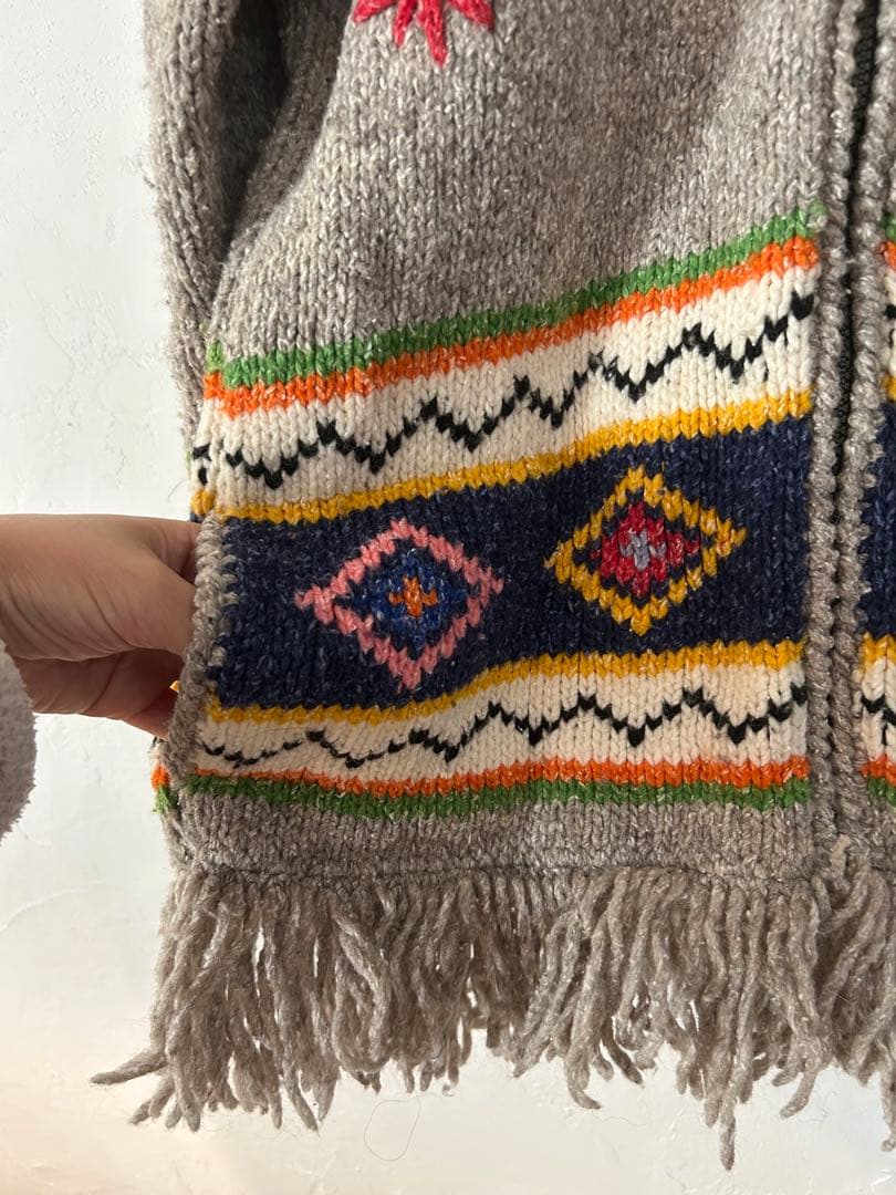 エグアドル　ニット　フードパーカー　itimi toro otoe