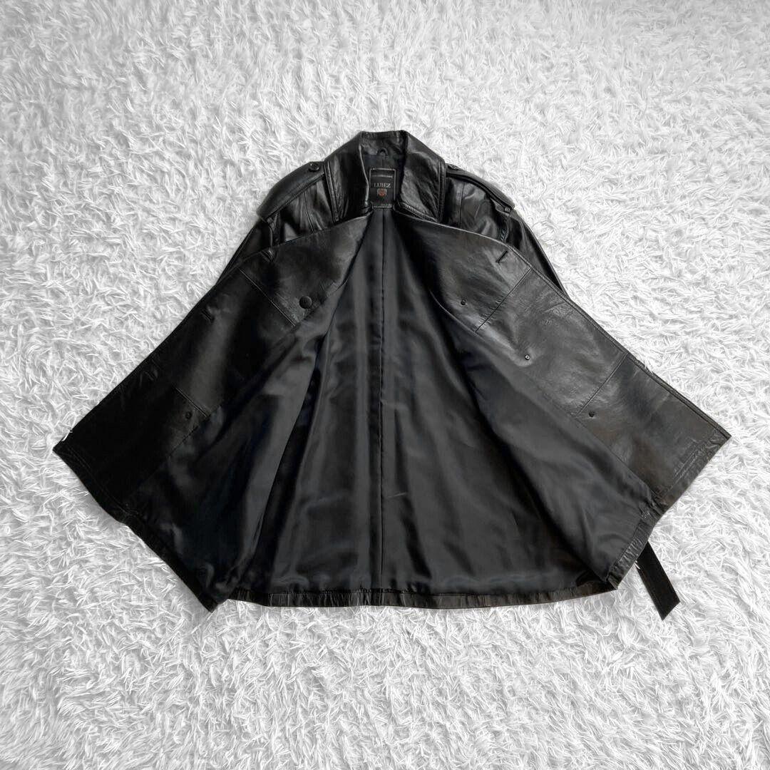 K プロフご覧ください‼️様 LUIEZ ラムレザー ベルト コート 9 M 黒