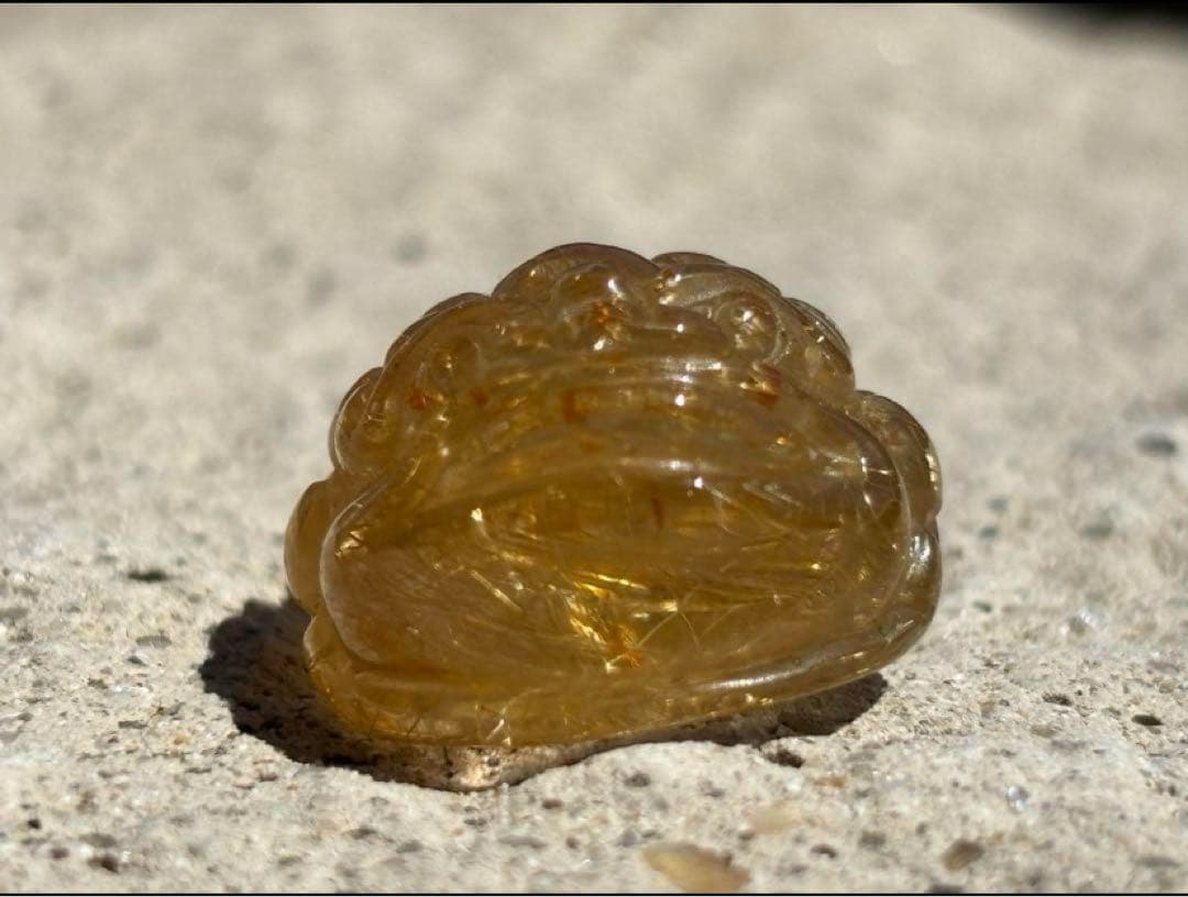 【金・財・商売・子宝・安産】三脚蛙・銭蛙⭐️ゴールドルチル・ライモナイト入⭐️R20