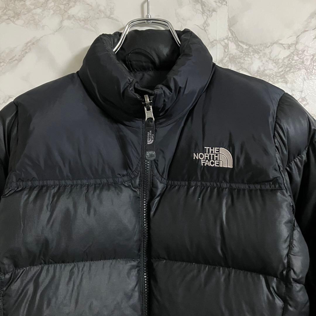 《希少》ザノースフェイス　ヌプシ　ダウンジャケット 刺繍ロゴ　ブラック　M