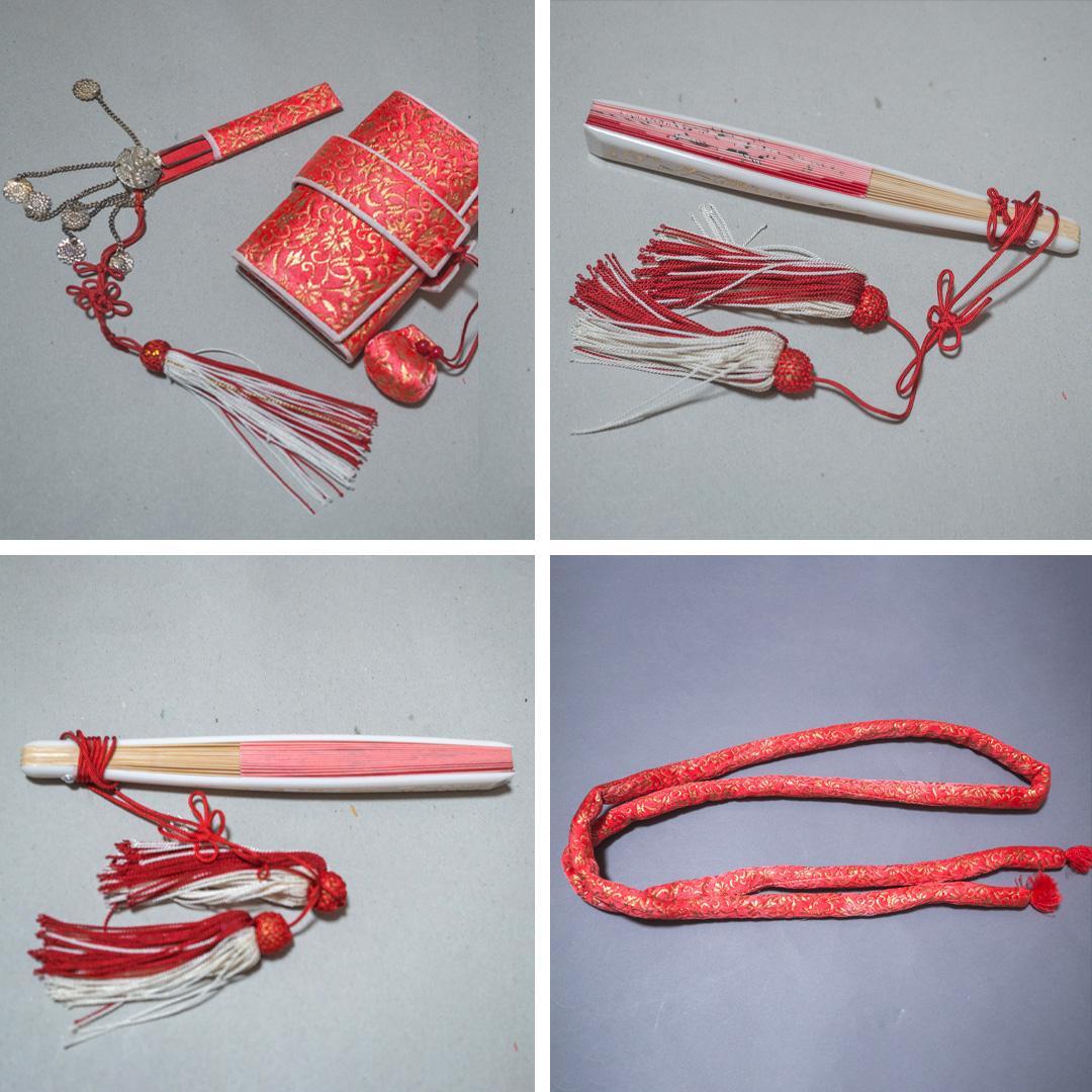 S*y様 【七五三 7歳】豪華晴れ着セット・正絹・扇面柄・作り帯・草履バッグ筥迫