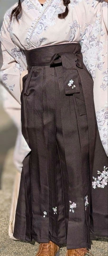 キャサリンコテージ 袴 卒業式 ベージュ 150cm ブラウン 小学生 肌襦袢