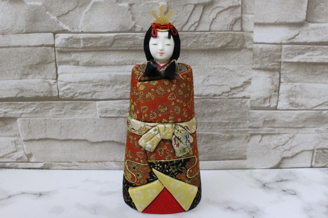 ♡まこちゃん 木目込立雛龍村 雛人形 立ち雛 箱付き EE0H01015