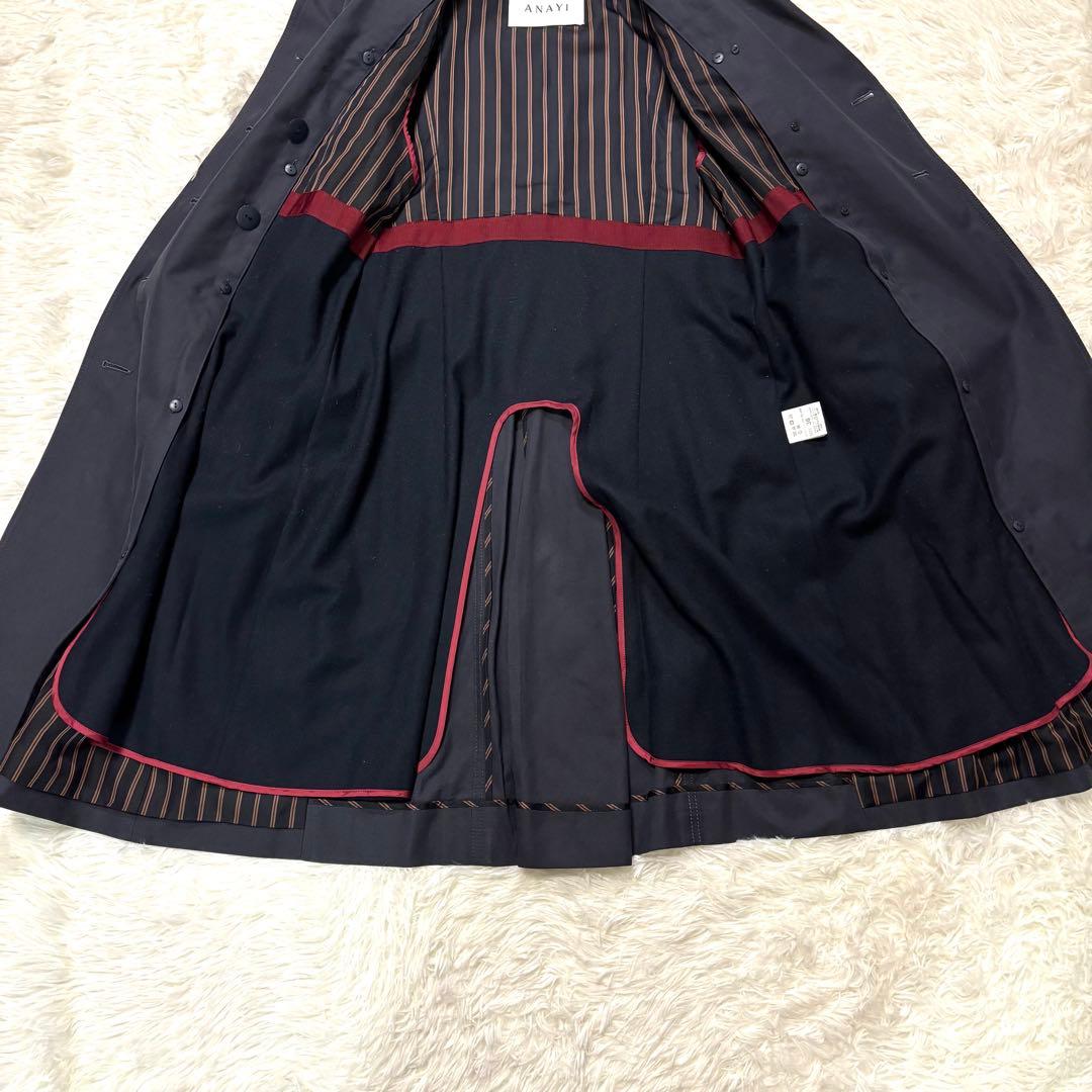 現行タグ✨ ANAYI トレンチ スプリング コート ライナー 腰ベルト 濃紺