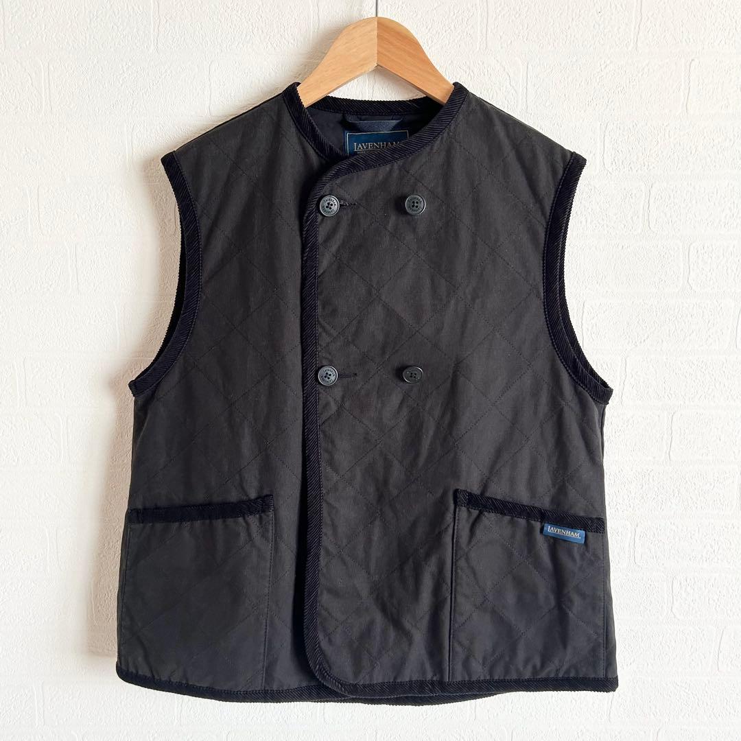 LAVENHAM　キルティングベスト ブラック　38