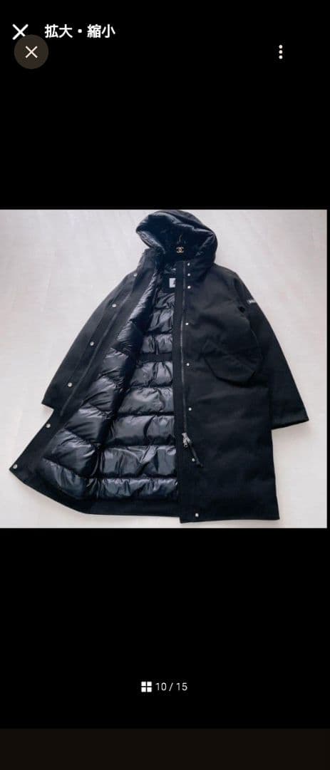 わ*あ様 【極美品】 AIGLE ブラック ロングウールジャケット 38サイズ