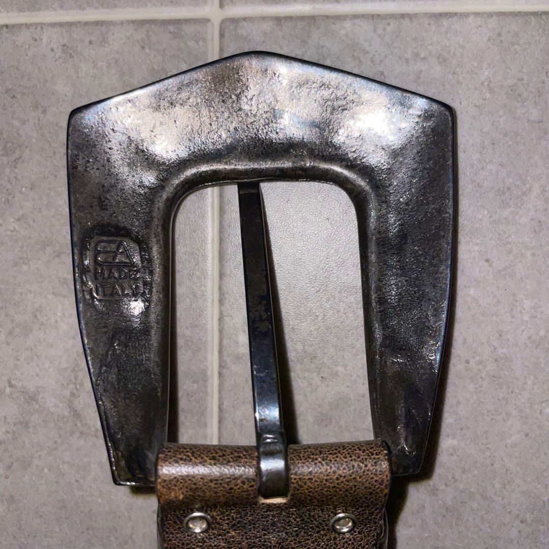 italy nanni ナンニ ベルト レザー コンチョ スタッズ y2k