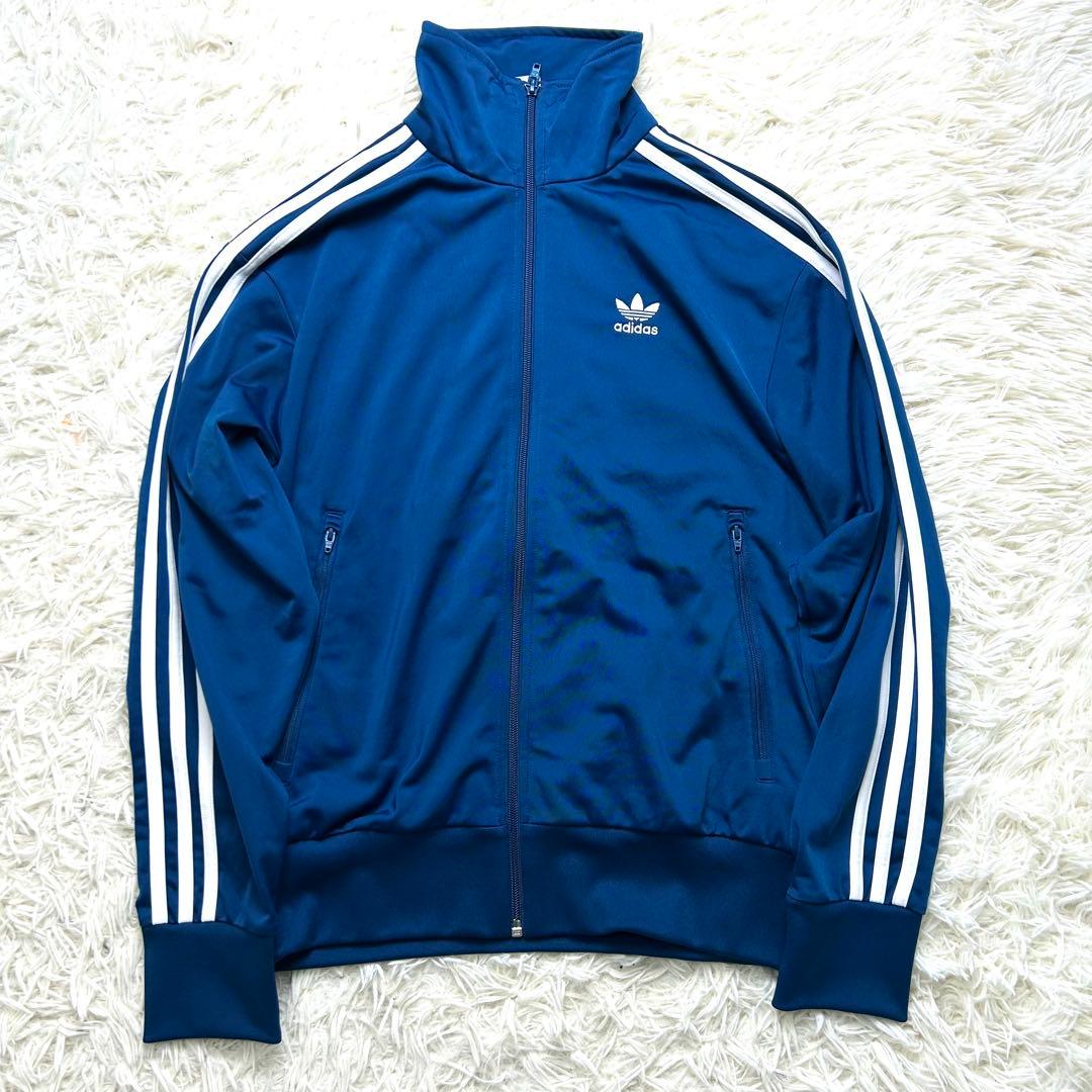 M　アディダス トラックジャケット セットアップ 上下 ジャージ ネイビー 紺