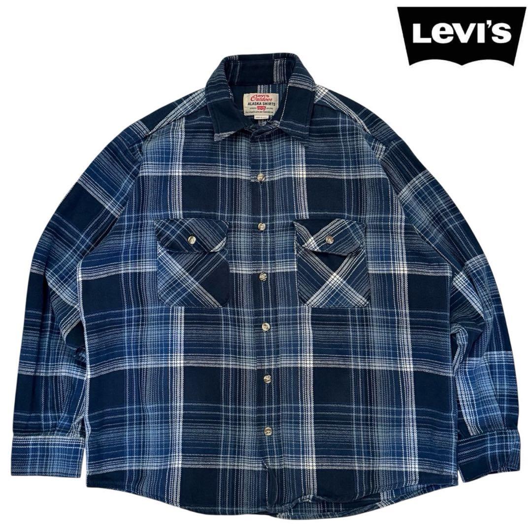 好配色！90'sUSA製【リーバイス】アラスカシャツ　ヘビネル　コットン