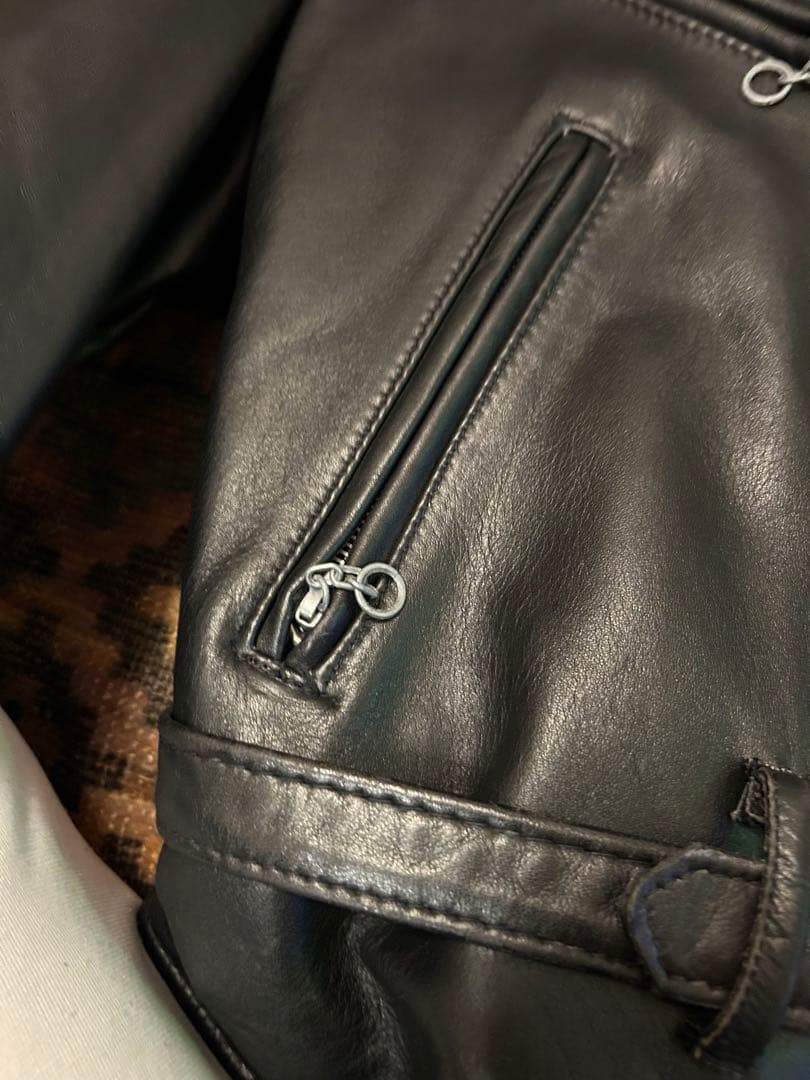 値下げ　SCHOTT ダブルライダースジャケット スリースタ － 116W
